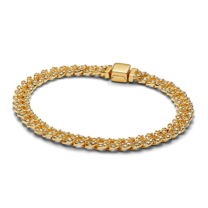 White Gold Moissanite Cuban Bracelet