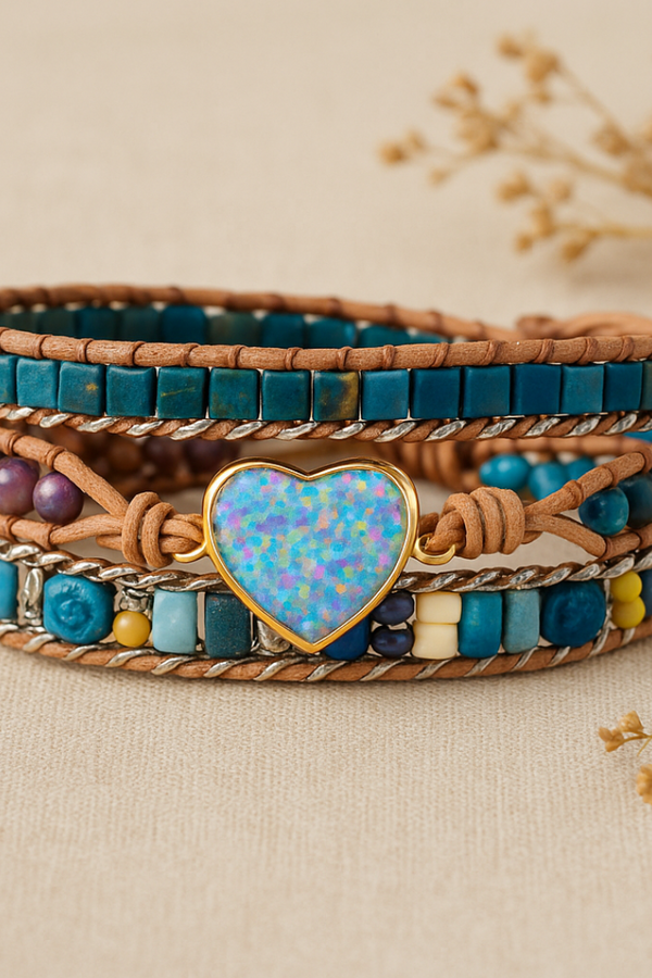 Passionate Opal Heart Bracelet