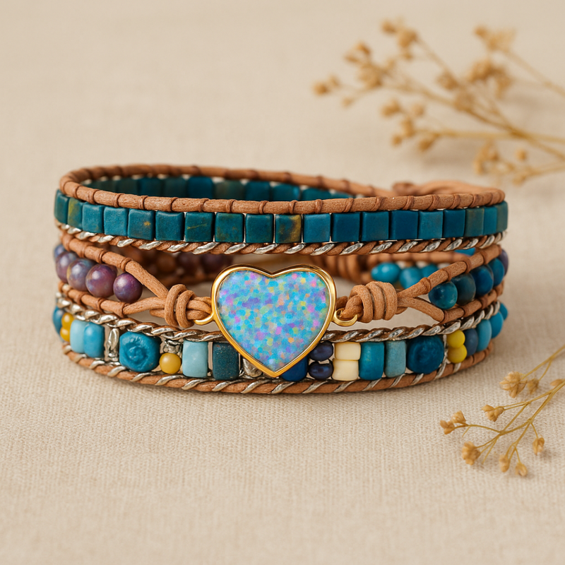 Passionate Opal Heart Bracelet