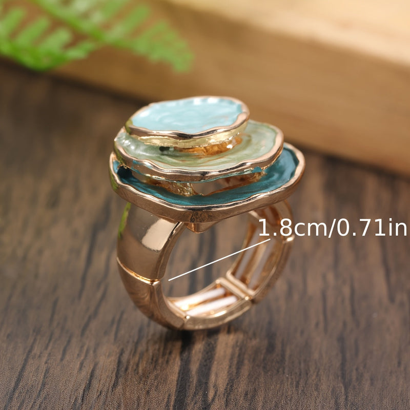 Catherine - Bohemian Triple-Layer Enamel Ring