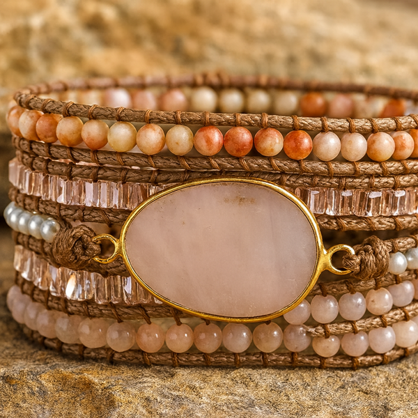 Compassionate Rose Quartz Wrap Bracelet