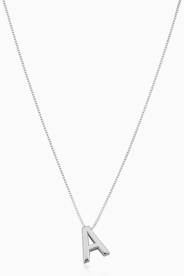 Initial Necklace in White Gold - Love Letter Design