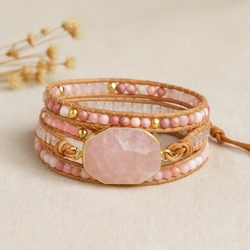 Heart Chakra Bracelet with Rose Quartz