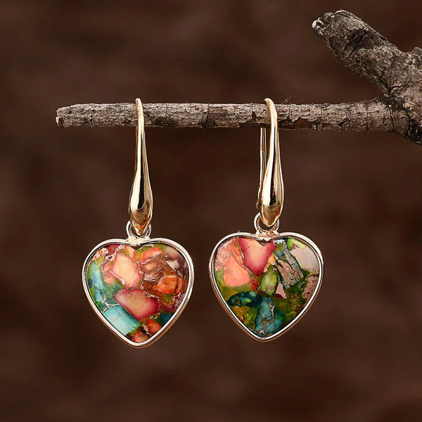 Heartfelt Imperial Jasper Earrings