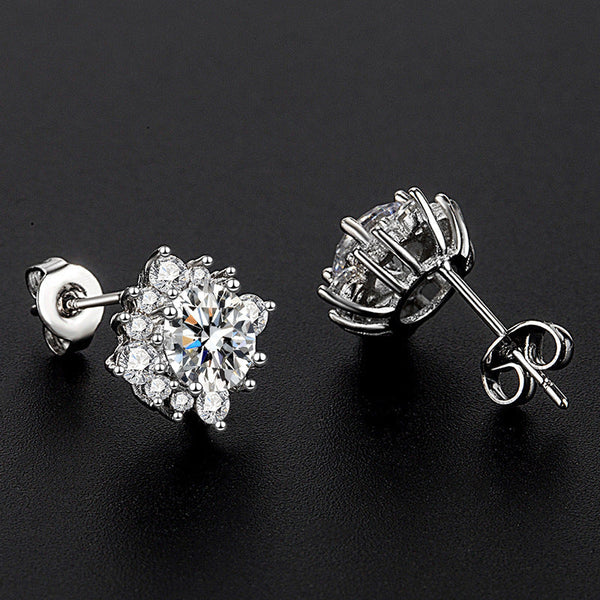 Luna - Glow White Gold Earrings