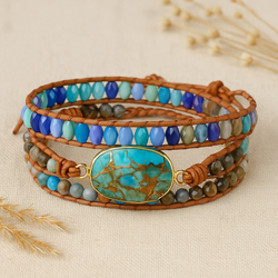 Turquoise Howlite Adjustable Wrap Bracelet