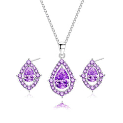 Lily - Amethyst Necklace and Earring Set