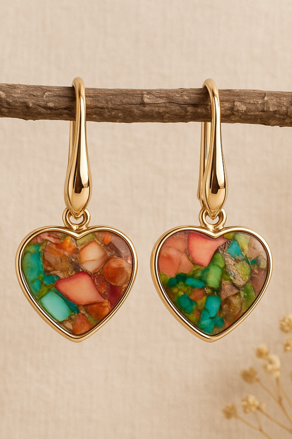Heartfelt Imperial Jasper Earrings