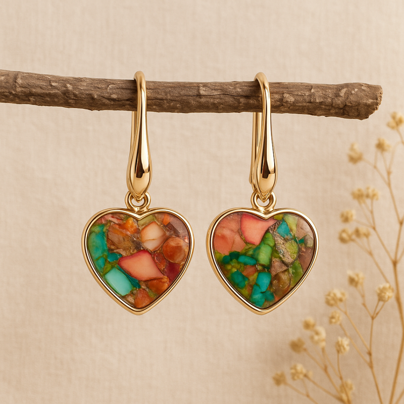 Heartfelt Imperial Jasper Earrings