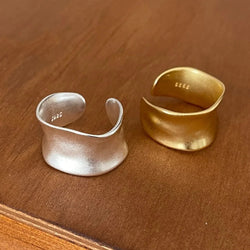 Francesca - Bohemian Asymmetrical Gold and Silver Rings