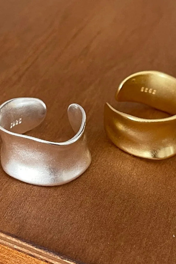 Francesca - Bohemian Asymmetrical Gold and Silver Rings