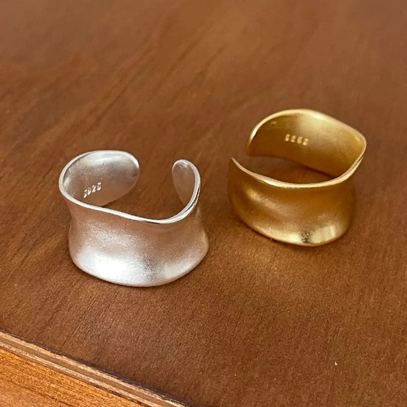 Francesca - Bohemian Asymmetrical Gold and Silver Rings