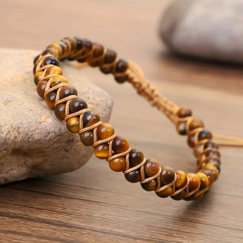 Strength Bracelet with Tiger's Eye Gemstone