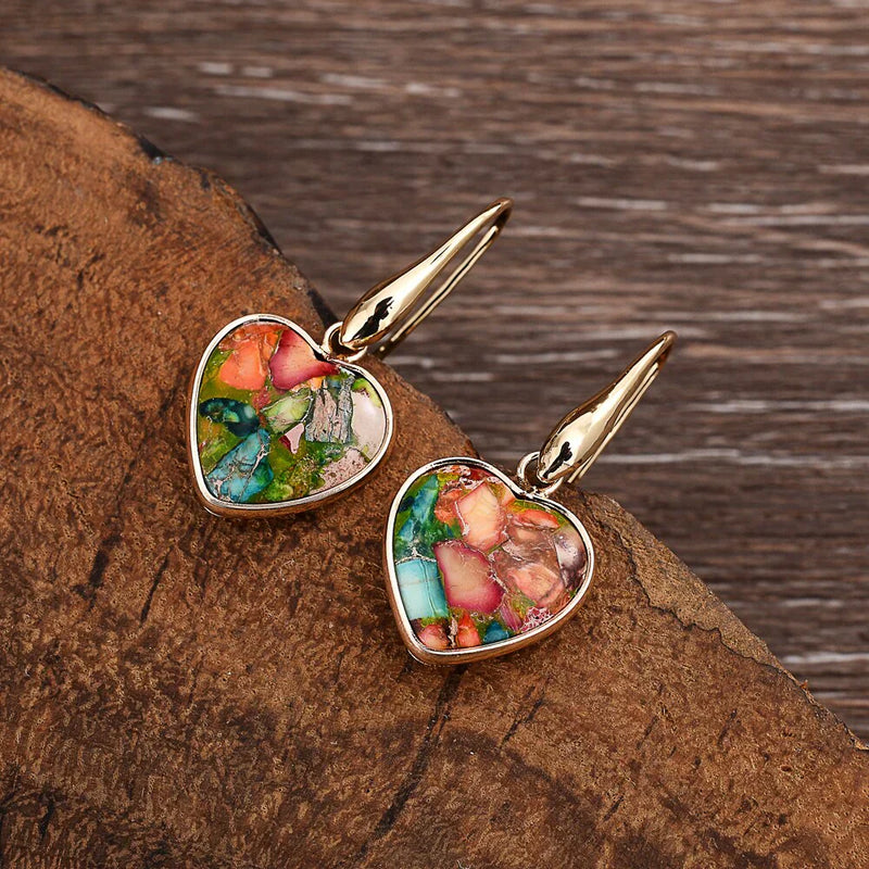 Heartfelt Imperial Jasper Earrings