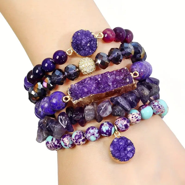 Amethyst Sacred Shield Bracelet Collection