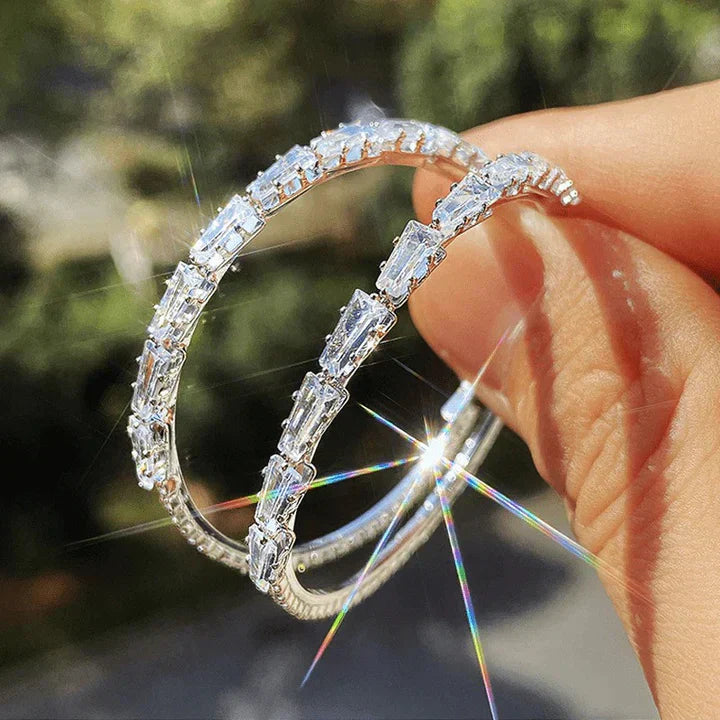 Camilla - Vestalia White Gold Earrings