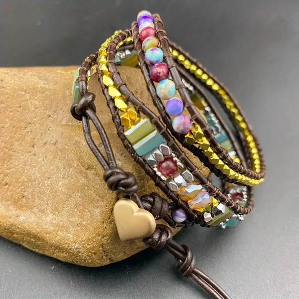 Bohemian Crystal Wrap Bracelet