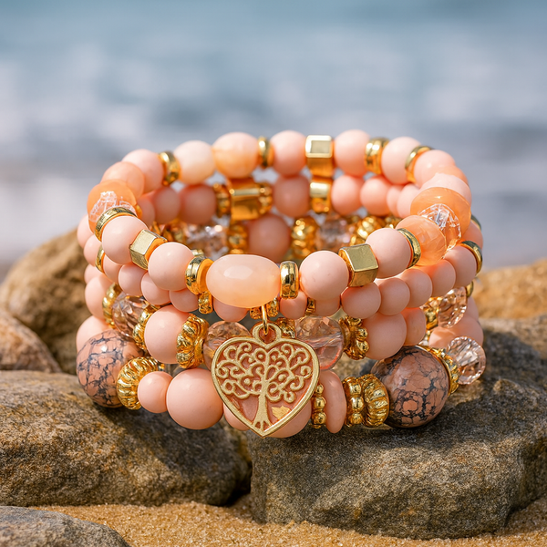 Blush Harmony Tree of Life Bangle