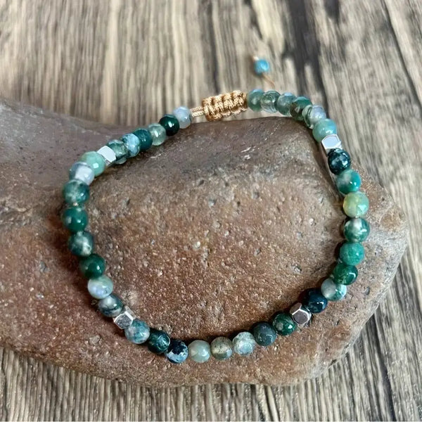 Serenity Bracelet with Moss Agate