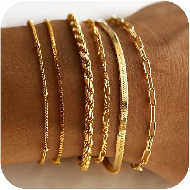 Ava - Gold Isabella Vernetta Bracelet Set
