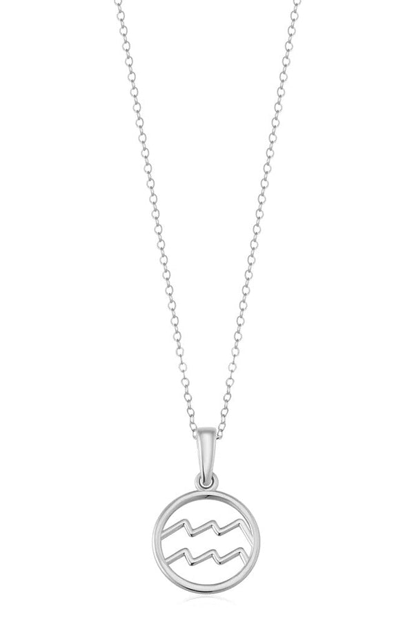 White Gold Zodiac Pendant Necklace