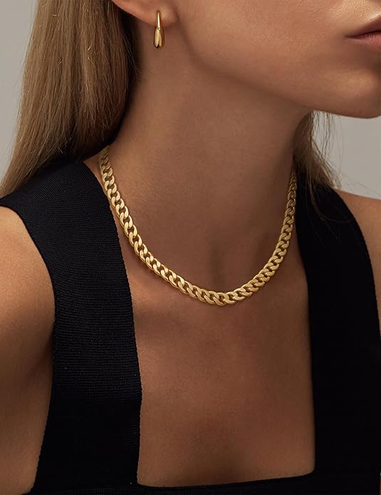 Abigail - Bold Gold Cuban Link Necklace