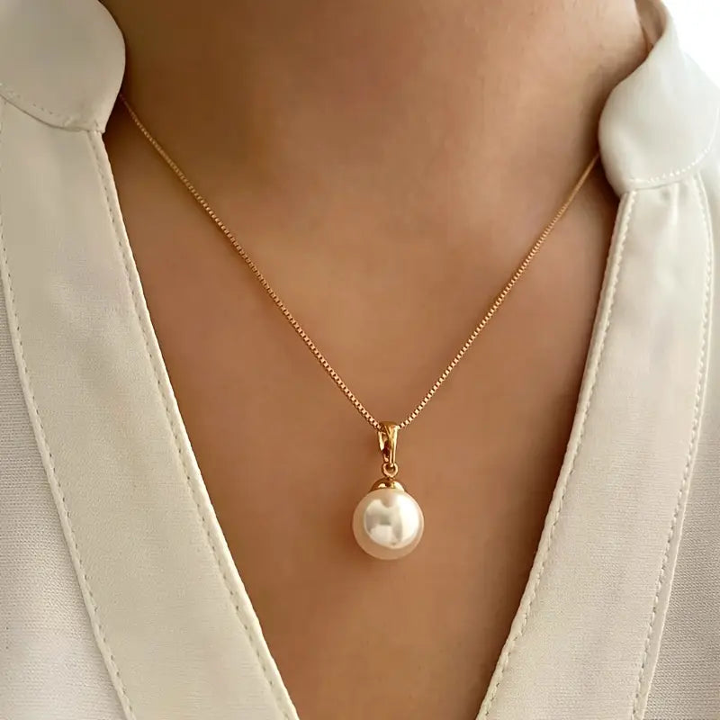 Elegant Gold Pearl Jewelry Set - Golden Grace Collection