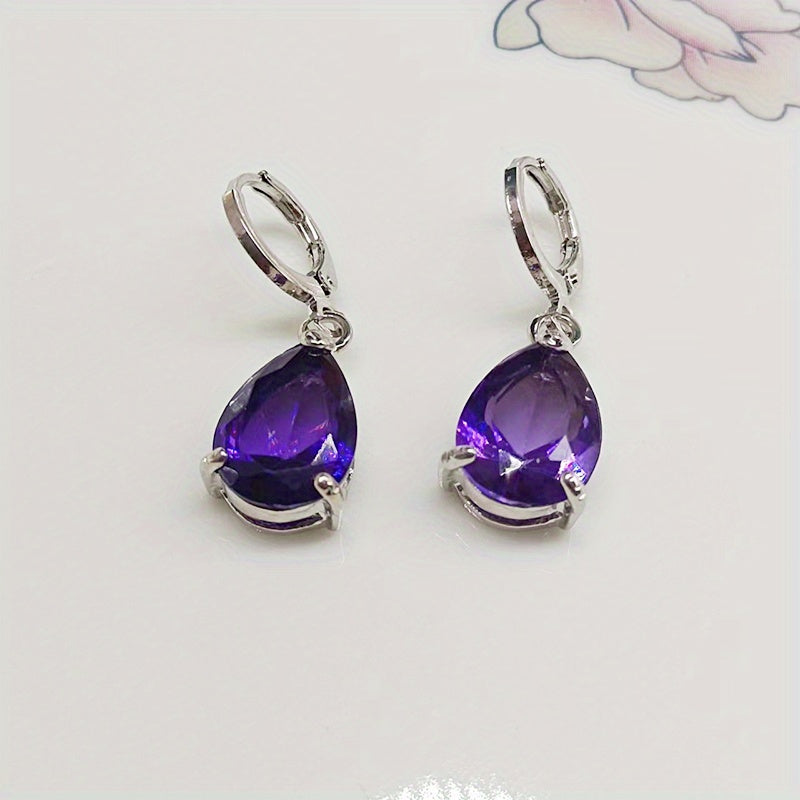 Zoey - Amethyst Earrings