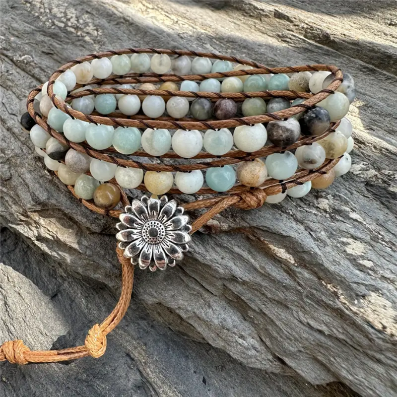 Serenity Wrap Bracelet in Amazonite