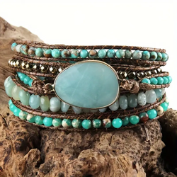 Amazonite Wrap Bracelet for Truth and Balance