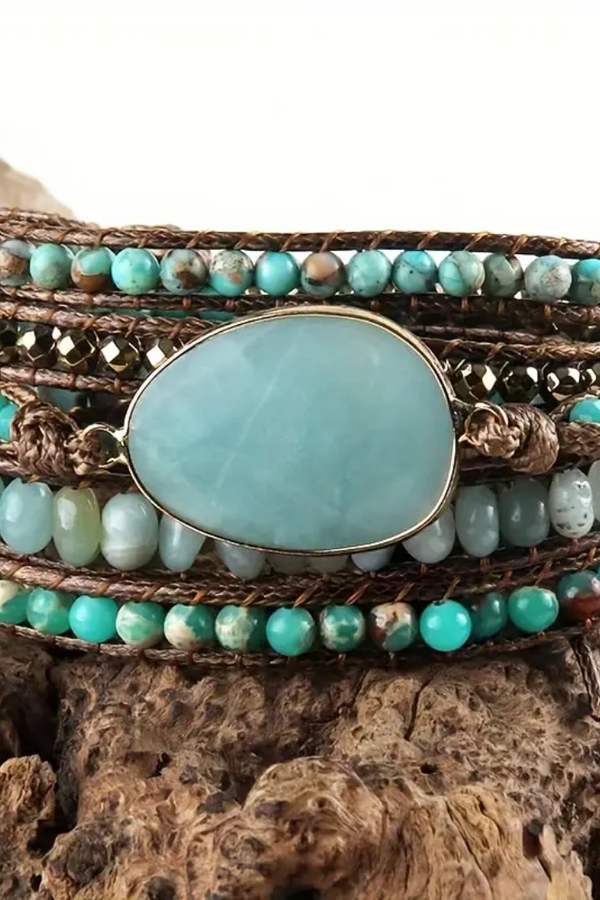Amazonite Wrap Bracelet for Truth and Balance