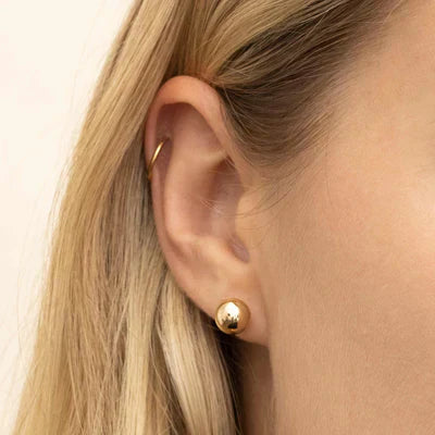 Gold Ball Stud Earrings