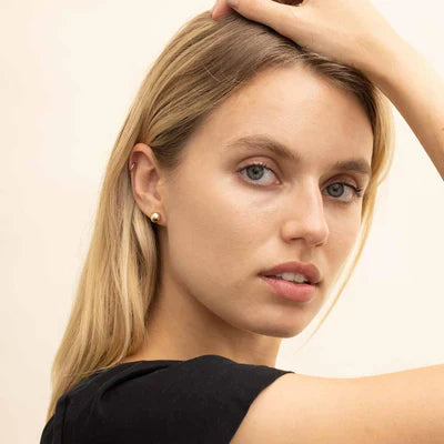 Gold Ball Stud Earrings