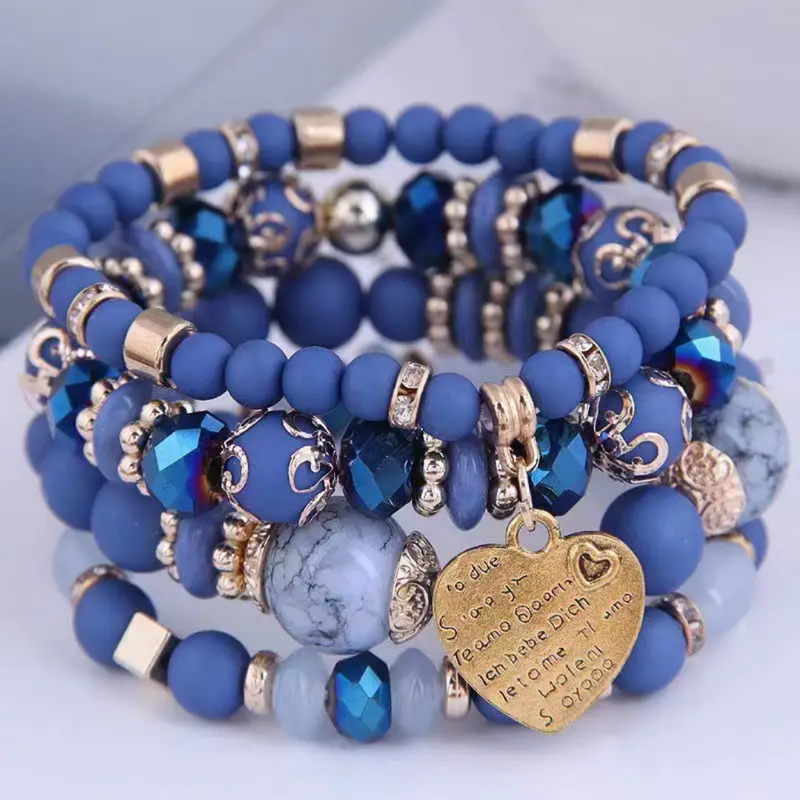 Serenity Blue Love Bracelet Duo