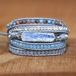 Clarity Wrap Bracelet with Blue Kyanite