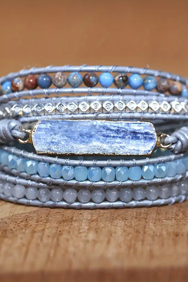 Clarity Wrap Bracelet with Blue Kyanite