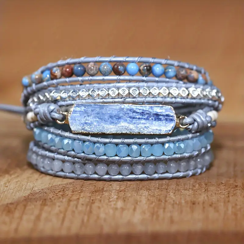 Clarity Wrap Bracelet with Blue Kyanite