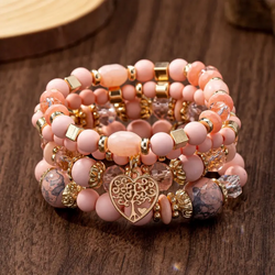 Blush Harmony Tree of Life Bangle