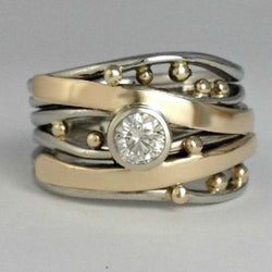 Deborah - Classic Gold-Plated Zirconia Ring