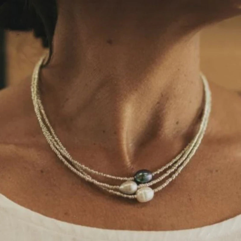 Isabella - Classic Natural Pearl Vintage Necklace