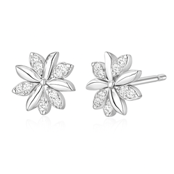 Camille -  Earrings in White Gold