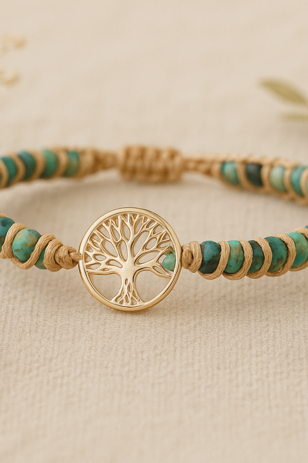 Tree of Life Bracelet with African Turquoise