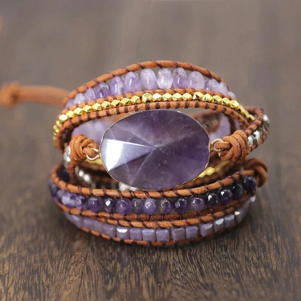 Imperial Amethyst Wrap Bracelet