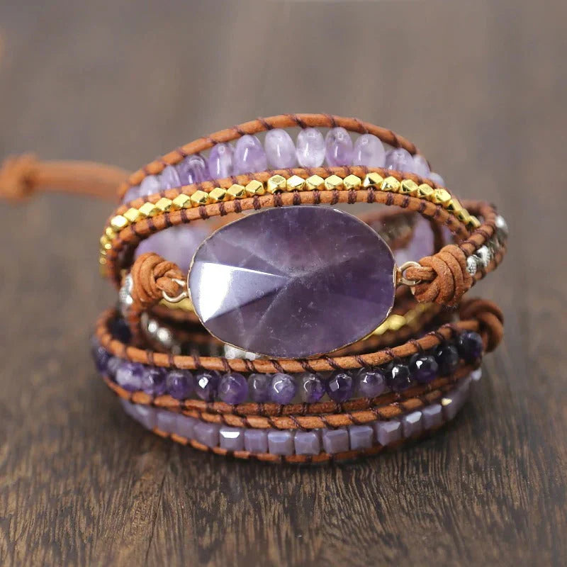 Imperial Amethyst Wrap Bracelet