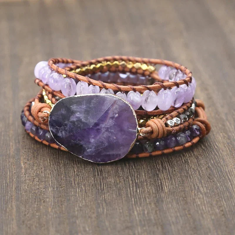 Imperial Amethyst Wrap Bracelet