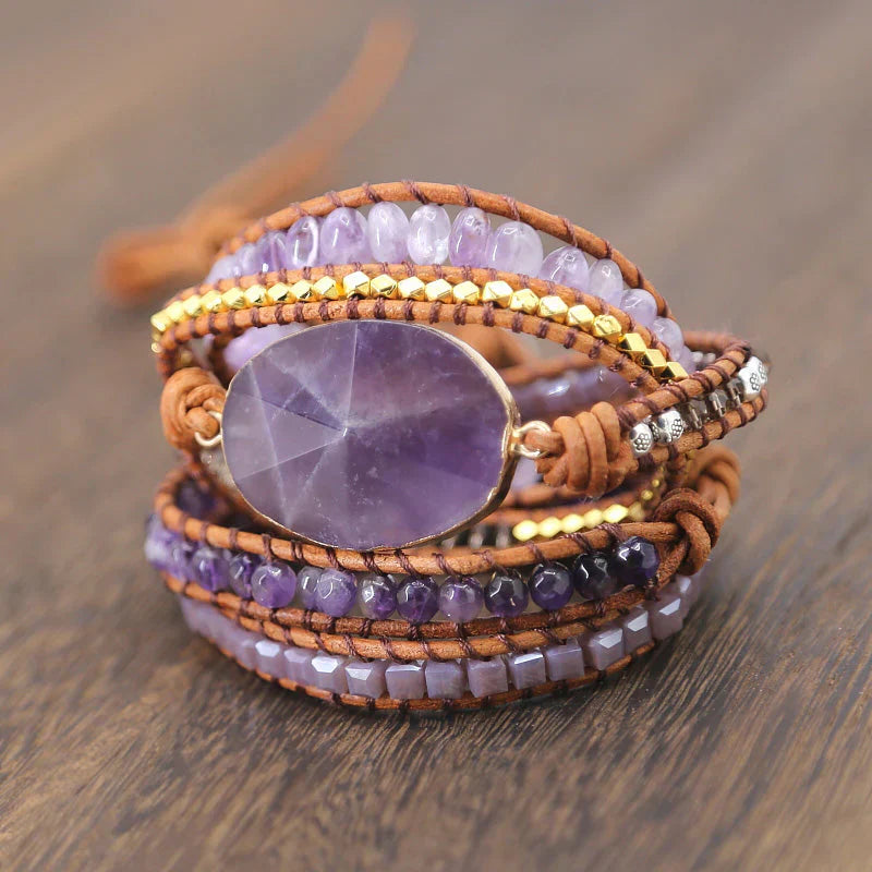Imperial Amethyst Wrap Bracelet