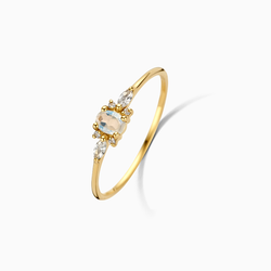 Gold Moonstone Muse Ring