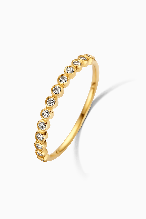 Seraphina - Gold Diamond Bubble Ring