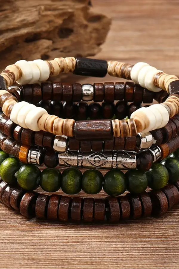Natural Harmony Wooden Bracelet Collection