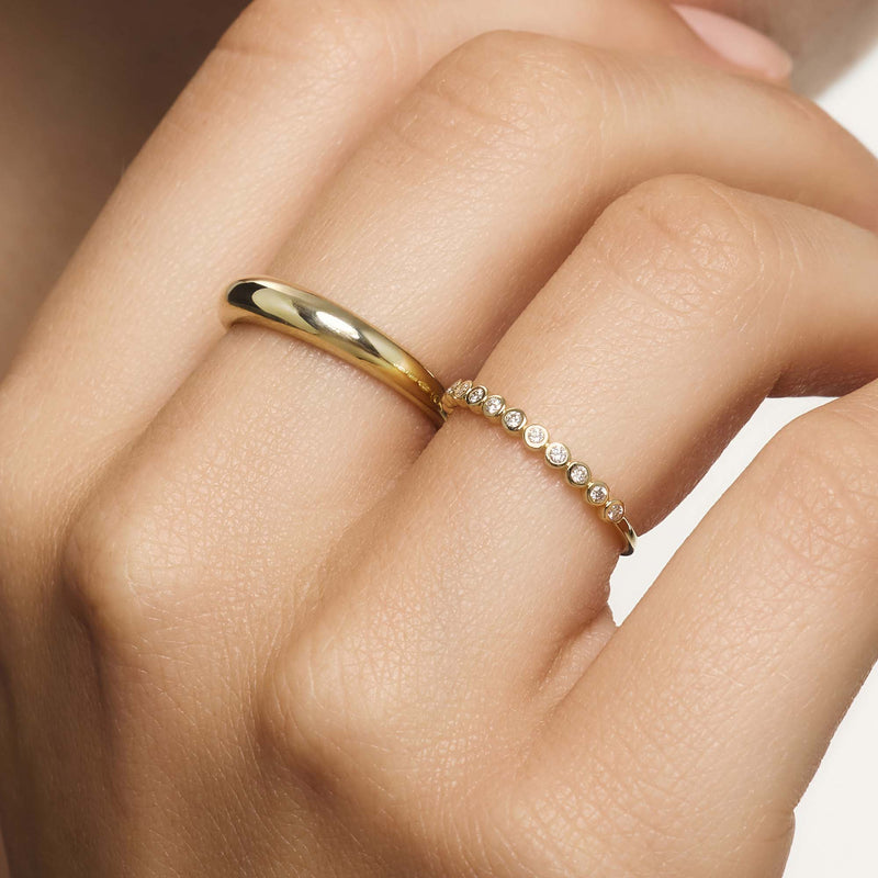 Seraphina - Gold Diamond Bubble Ring